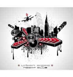 Urban abstract disco vector image