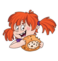 Girl with baking vector image