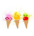 Cartoon ice-cream holiday vector image