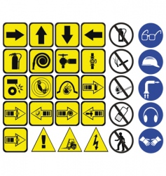 Health and safety signs Royalty Free Vector Image