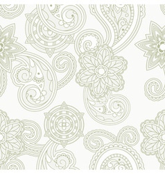 Seamless paisley background vector image