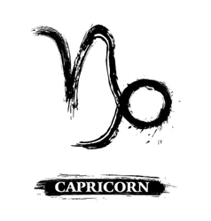 Capricorn symbol vector image