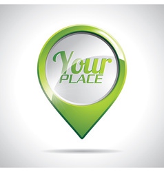 Design with round map pointer icon vector image