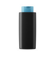 Black glossy shampoo bottle template Black glossy shampoo bottle template vector image