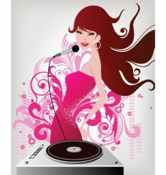 Dj diva vector image