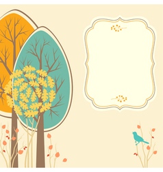 Autumn card vector image