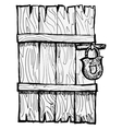 Old door vector image