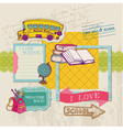Scrapbook Design Elements - Back to School vector image