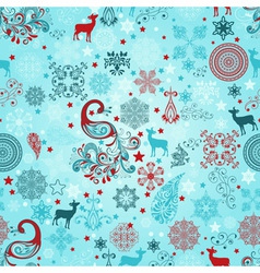 Seamless winter pattern vector image