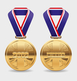 Gold medal vector image