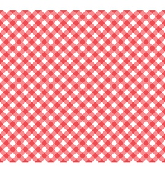 Gingham Pattern in Red and White vector image