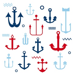 Various Anchor Collection vector image