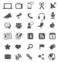Media and communication icons vector image