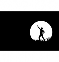 People silhouette vector image