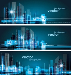 Abstract Cityscape Background Banners vector image