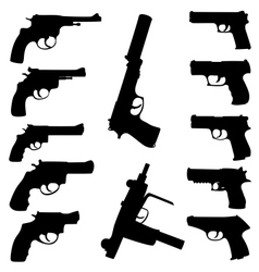 Guns set vector image