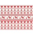 Knitted christmas pattern vector image