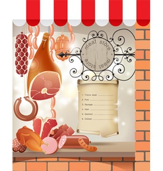 Meat store vector image