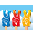 Color set of foam hand vector image