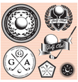 Set of emblems to topic golf game vector image