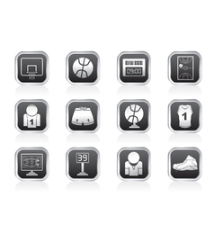 Basketball and sport icons vector image