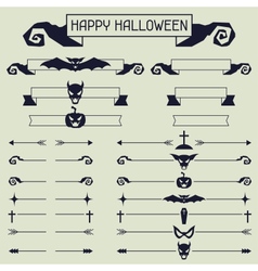 Halloween collection of design elements Halloween collection of design elements vector image