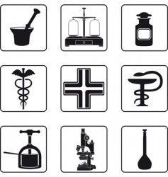 Pharmacy icons vector image