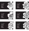 Floral business cards vector image