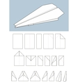 Paper airplane origami vector image