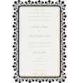 Wedding card with lace details vector image