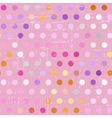 Seamless polka dot pattern on grunge background vector image