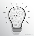 Light bulb with elements of infographics and graph Light bulb with elements of infographics and graph vector image