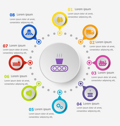 Infographic template with supply chain icons Infographic template with supply chain icons vector image