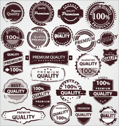 Grunge vintage quality labels vector image