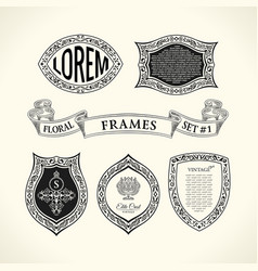 Calligraphic luxury line symbol flourishes vector image
