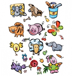 Cute animals for your design vector image