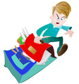 Angry child vector image