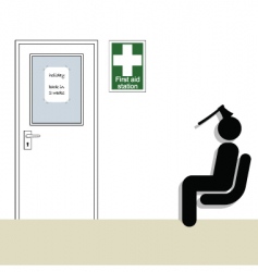 First aid station vector image