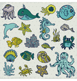Summer Sea Life creatures vector image