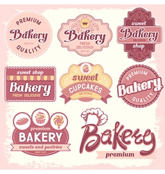 Bakery label vector image