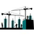 Silhouette of construction site vector image