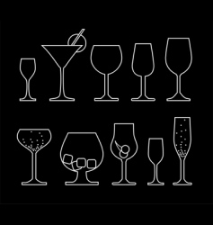 Drink silhouettes vector image