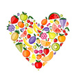 Energy fruit heart shape for your design vector image