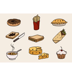 Food set vector image