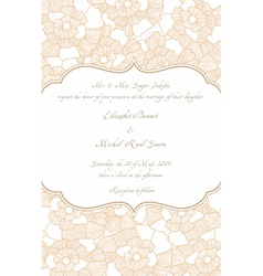 Wedding card in retro design vector image