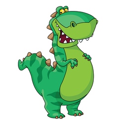 Happy dinosaur vector image
