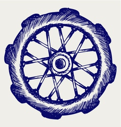 Wheel motorcycle vector image