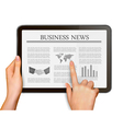 Touchscreen tablet vector image