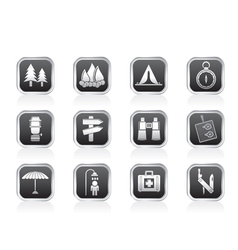 Travel and Tourism icons vector image
