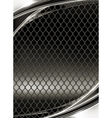Wire mesh black background vector image